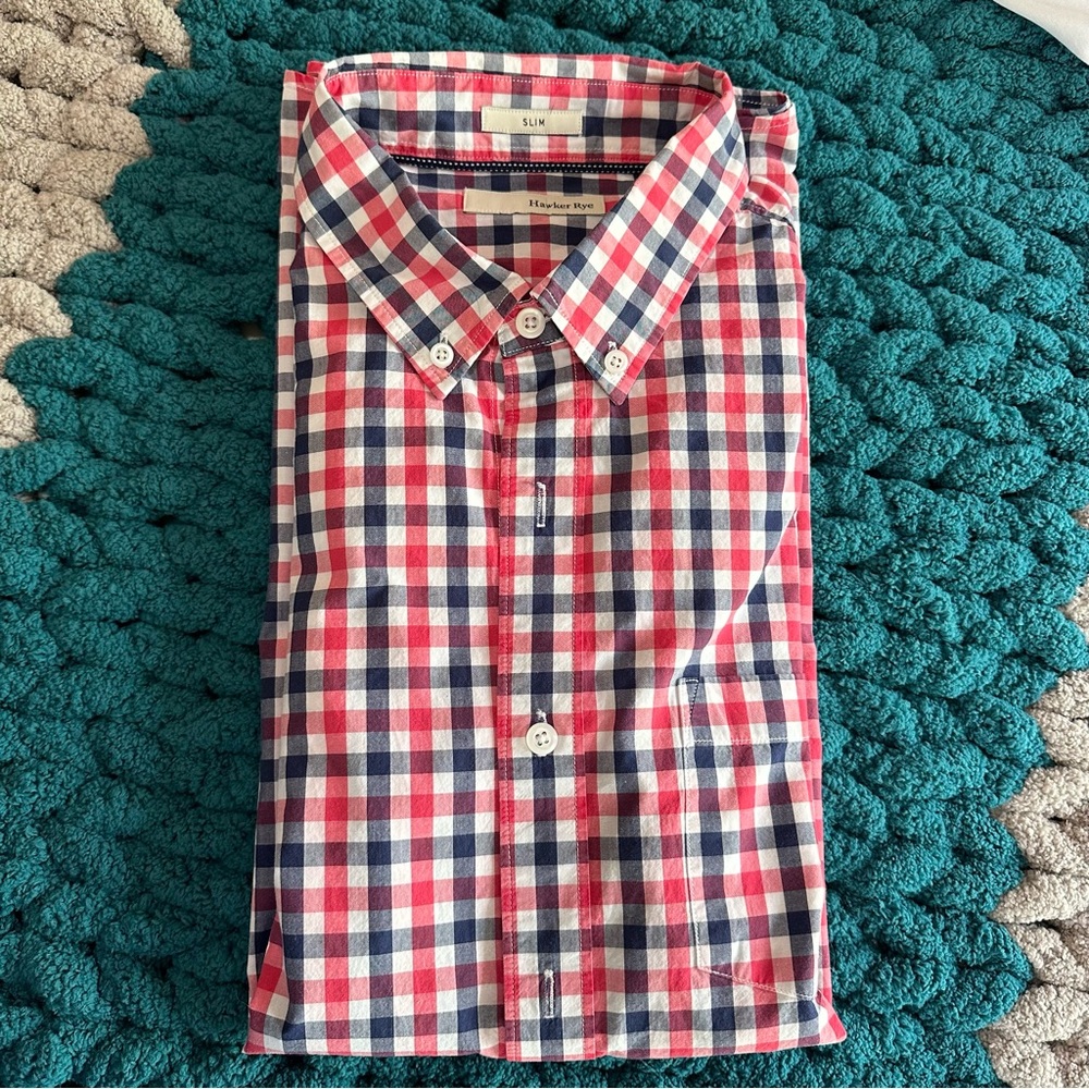Hawker Rye button down, Size L Slim